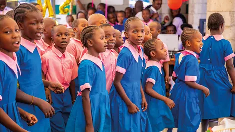 Schoolchildren in uniform